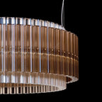 SMOKED GLASS DRUM CHANDELIER | CLFB02550