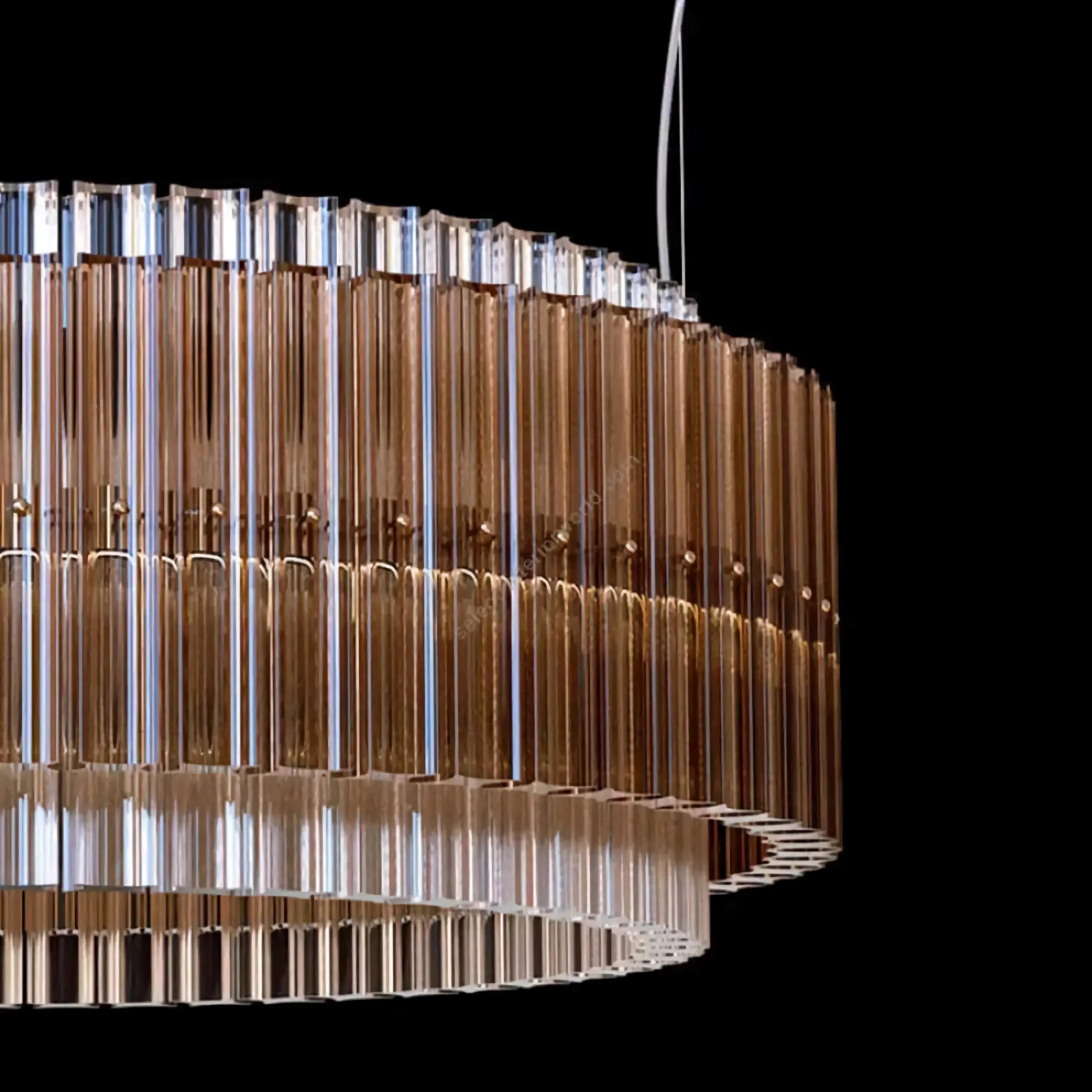 SMOKED GLASS DRUM CHANDELIER | CLFB02550
