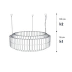 SMOKED GLASS DRUM CHANDELIER | CLFB02550