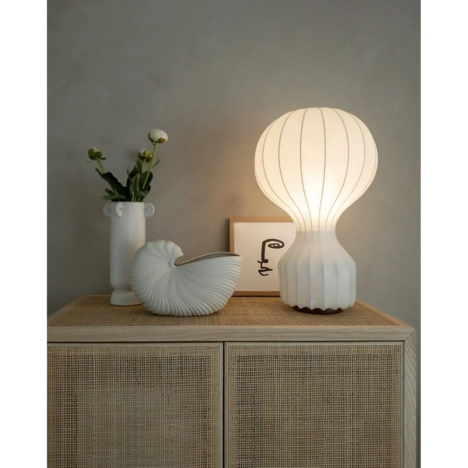 SOFFIO SERENO WABI-SABI SILK TABLE LAMP | CLKM850
