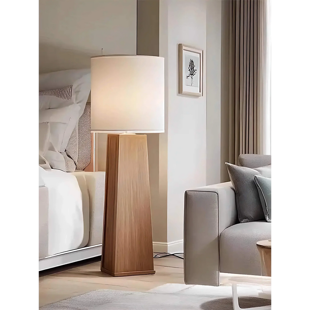 SOLID WOOD COLUMN FLOOR LAMP | CLSTUD059
