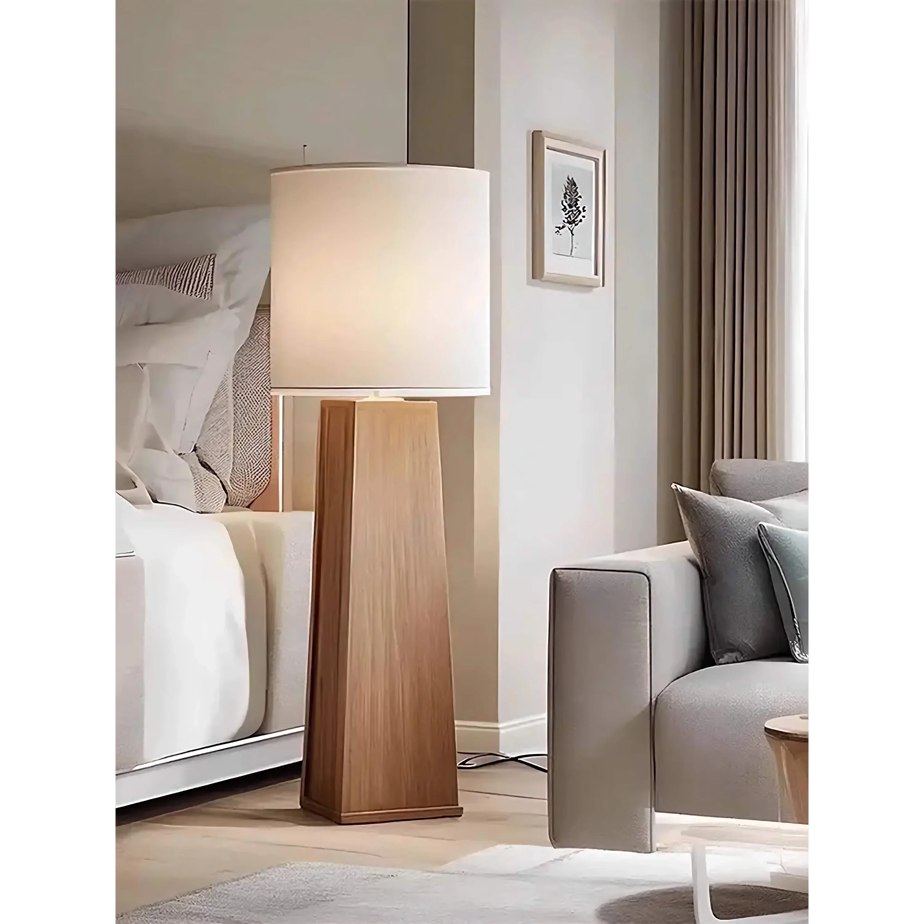 SOLID WOOD COLUMN FLOOR LAMP | CLSTUD059
