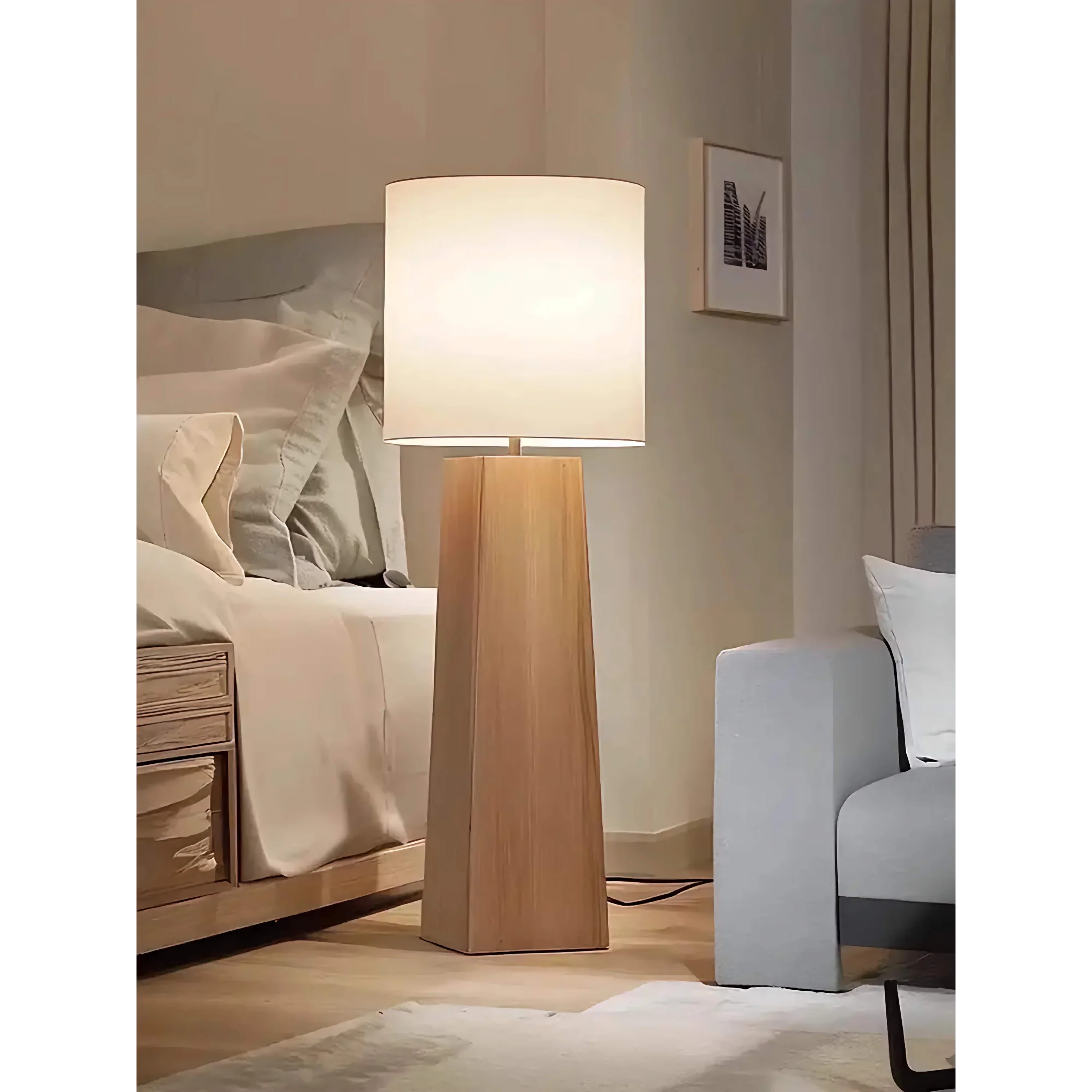 SOLID WOOD COLUMN FLOOR LAMP | CLSTUD059