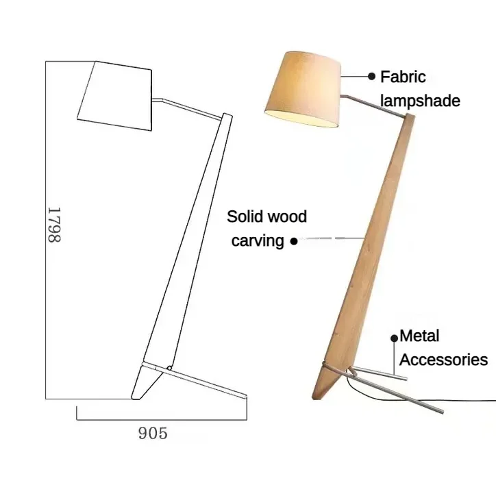 SOLID WOOD FLOOR LAMP | CLV44402