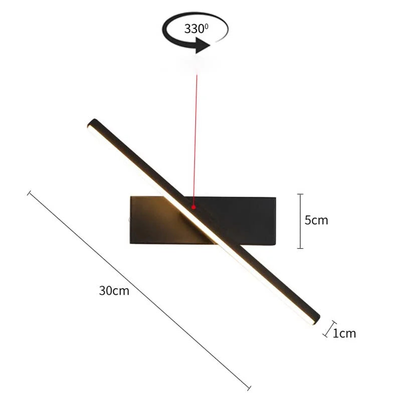 SOMPRIM MODERN SWING LED LAMP - BLACK