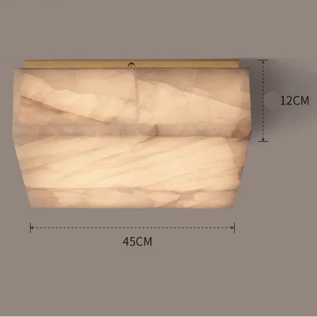SQUARE NATURAL MARBLE FLUSH MOUNT | CLFGT014S