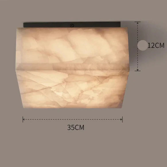 SQUARE NATURAL MARBLE FLUSH MOUNT | CLFGT014S