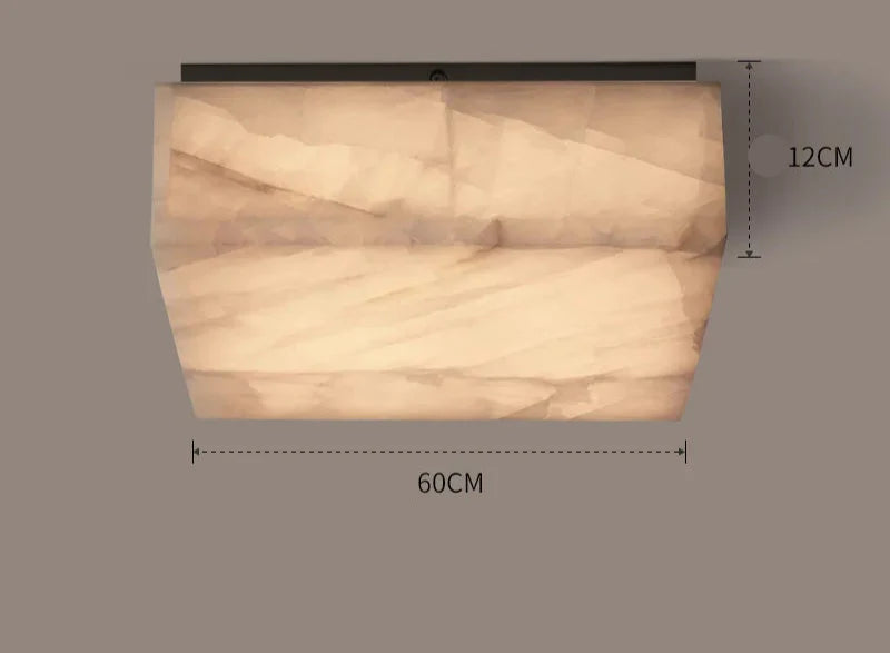 SQUARE NATURAL MARBLE FLUSH MOUNT | CLFGT014S
