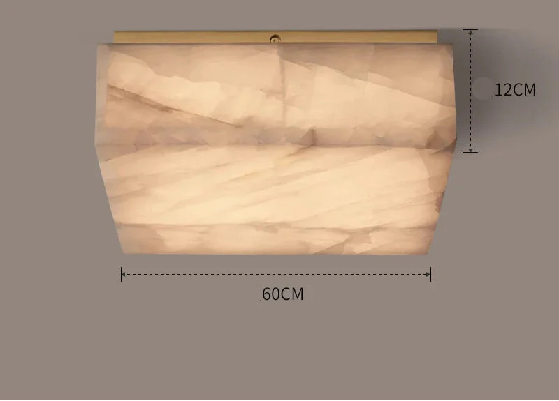 SQUARE NATURAL MARBLE FLUSH MOUNT | CLFGT014S
