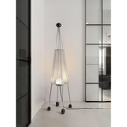 STAINLESS STEEL & ACRYLIC LED TENT FLOOR LAMP | CAMPSITE LUMIÈRE