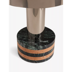 STRIPED CHROME MARBLE BASE TABLE LAMP | CLJJGH025S