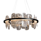 SWIRLED GLASS HALO CHANDELIER | CLPJS025