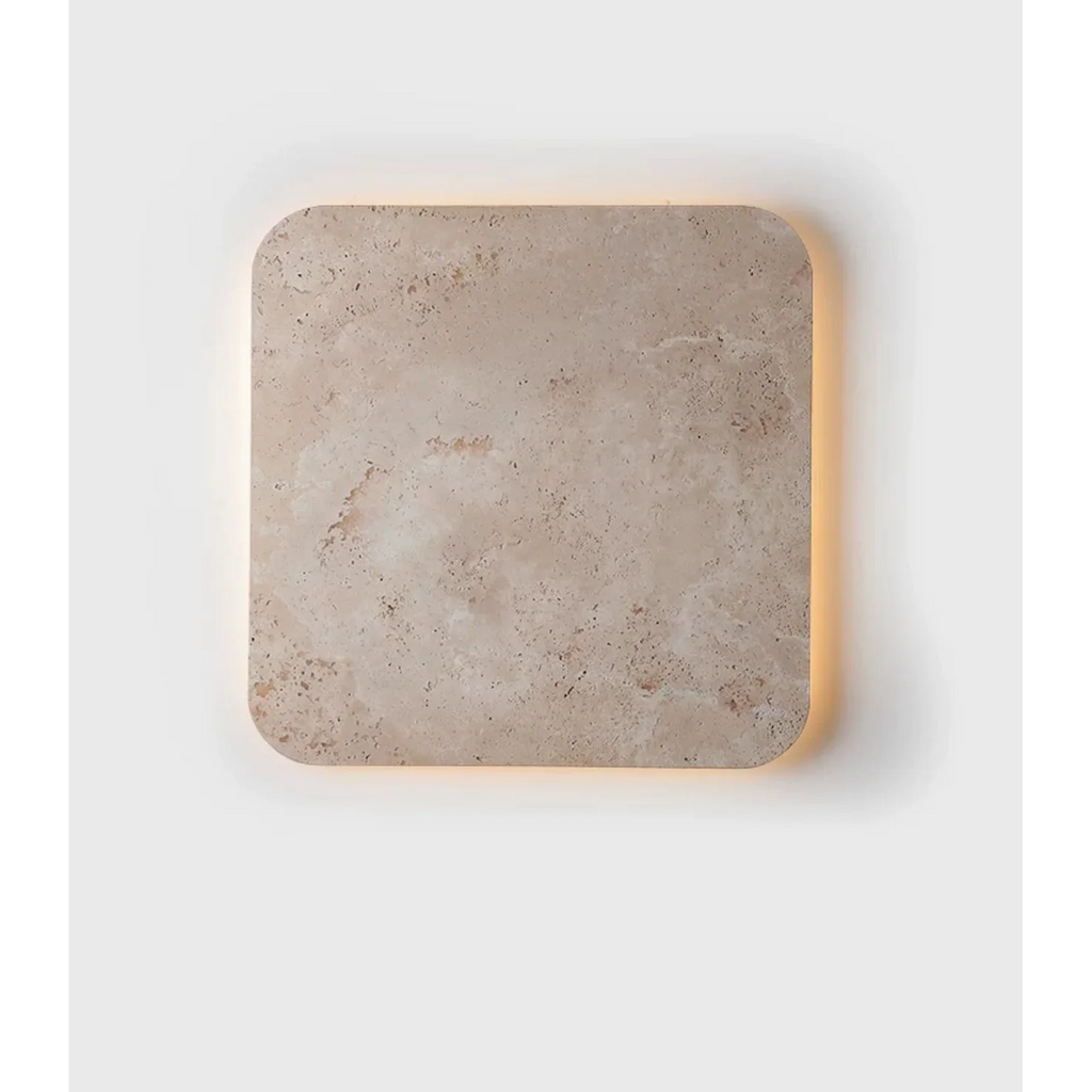 TAUPE SQUARE MARBLE WALL LAMP | CLZT8950