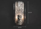 TEXTURED GLASS & CAST STEEL WALL SCONCE | CLDFT025S