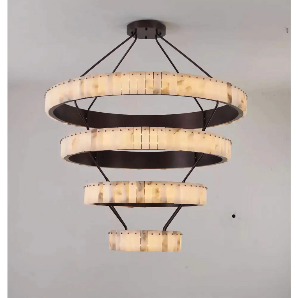 TIERED ALABASTER SPIRAL CHANDELIER | CLSPIRAS025