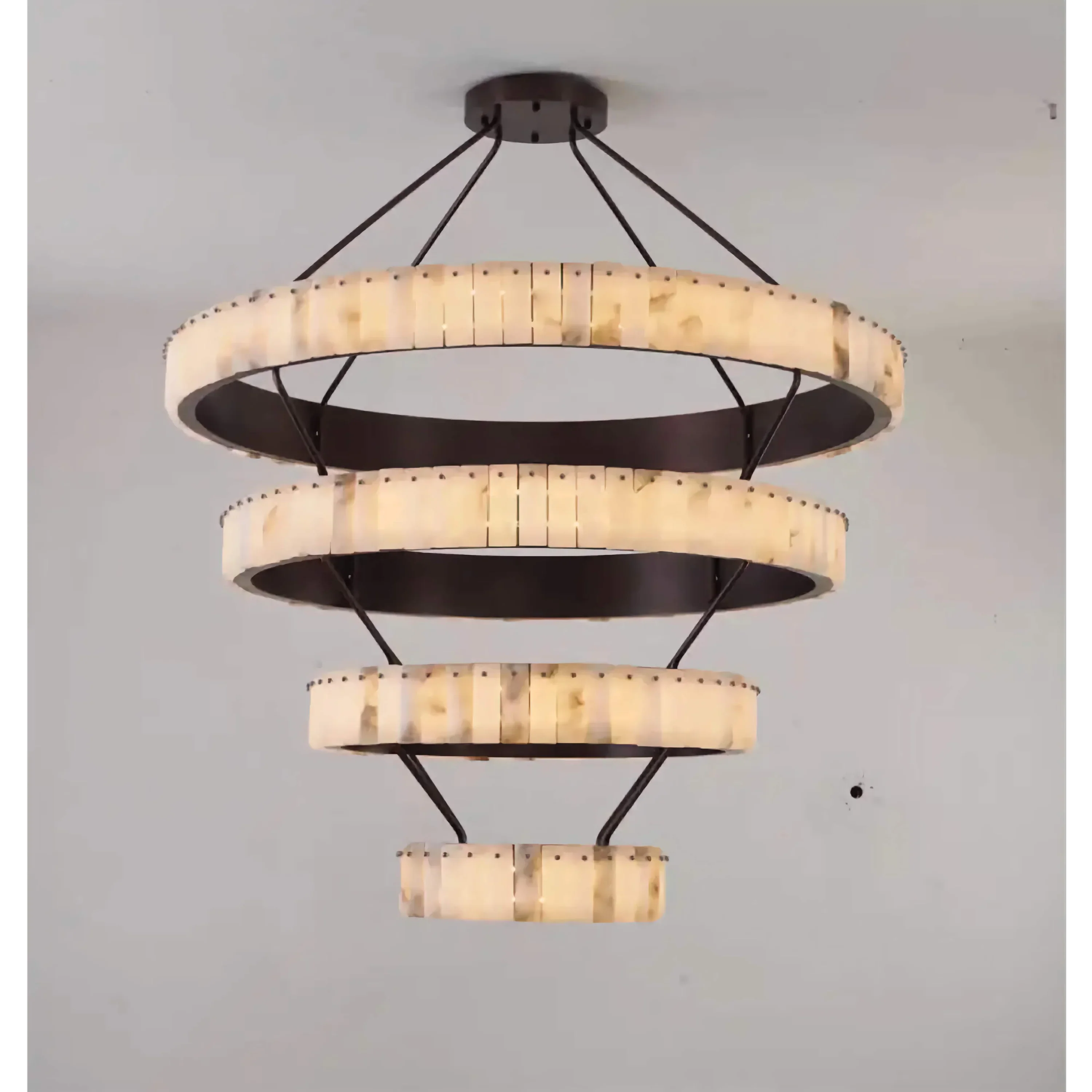 TIERED ALABASTER SPIRAL CHANDELIER | CLSPIRAS025