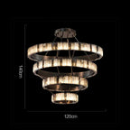 TIERED ALABASTER SPIRAL CHANDELIER | CLSPIRAS025