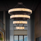 TIERED ALABASTER SPIRAL CHANDELIER | CLSPIRAS025