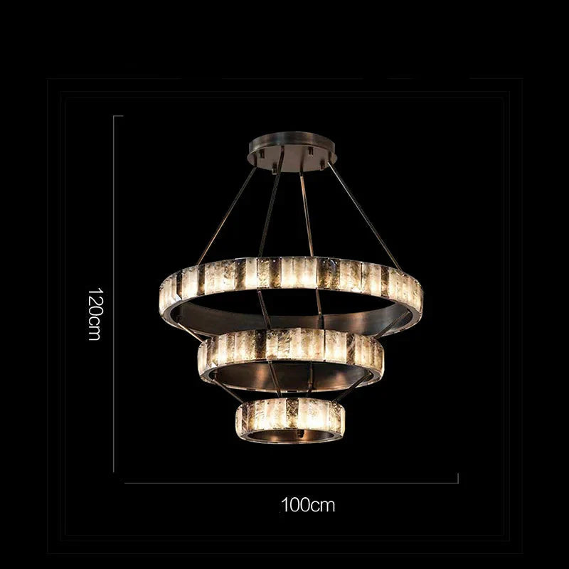 TIERED ALABASTER SPIRAL CHANDELIER | CLSPIRAS025