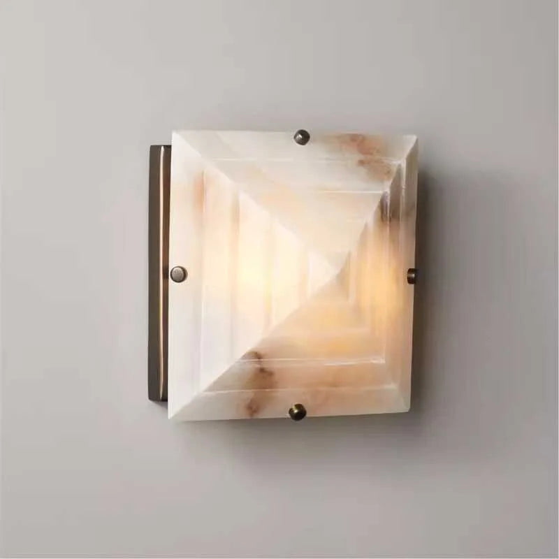 TRAPEZOIDAL ALABASTER WALL SCONCE | CLJPAS028