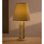 TRAVERTINE BLOCK TABLE LAMP | CLJFR52