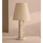 TRAVERTINE BLOCK TABLE LAMP | CLJFR52