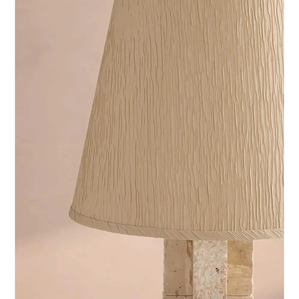TRAVERTINE BLOCK TABLE LAMP | CLJFR52