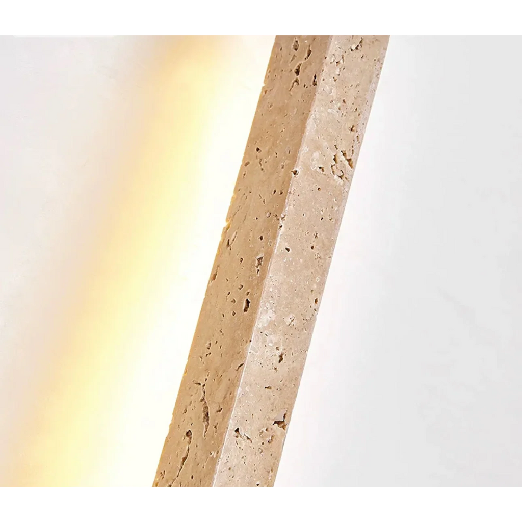 TRAVERTINE AND WOOD WALL LAMP | CLVB89500
