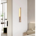TRAVERTINE AND WOOD WALL LAMP | CLVB89500