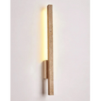 TRAVERTINE AND WOOD WALL LAMP | CLVB89500
