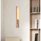 TRAVERTINE AND WOOD WALL LAMP | CLVB89500