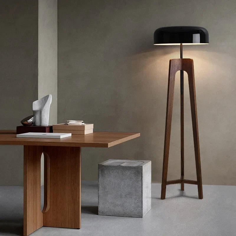 TRIAD OF LIGHT WOOD TRIPOD LAMP | CL852225