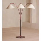 TRIPLE ARM LINEN & MARBLE FLOOR LAMP | CLPSK025
