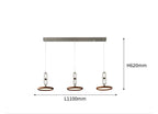 TRIPLE LINEAR ANTIQUE BRANCHES PENDANT LIGHTING | CLXGT52PTL