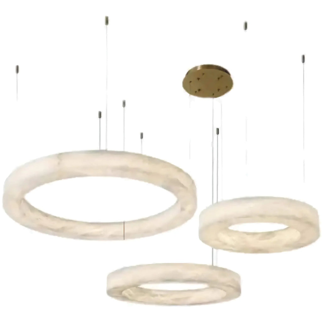 TRIPLO ROUND MARBLE CHANDELIER | CLVC0213