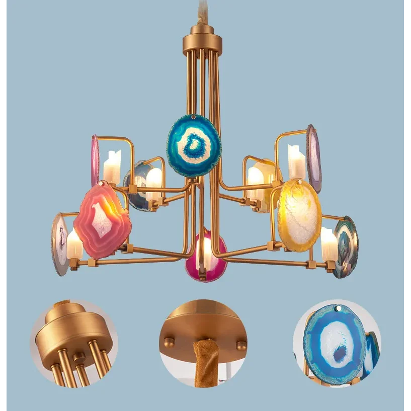 TWO TIER AGATE CHANDELIER | CL63397