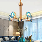 TWO TIER AGATE CHANDELIER | CL63397