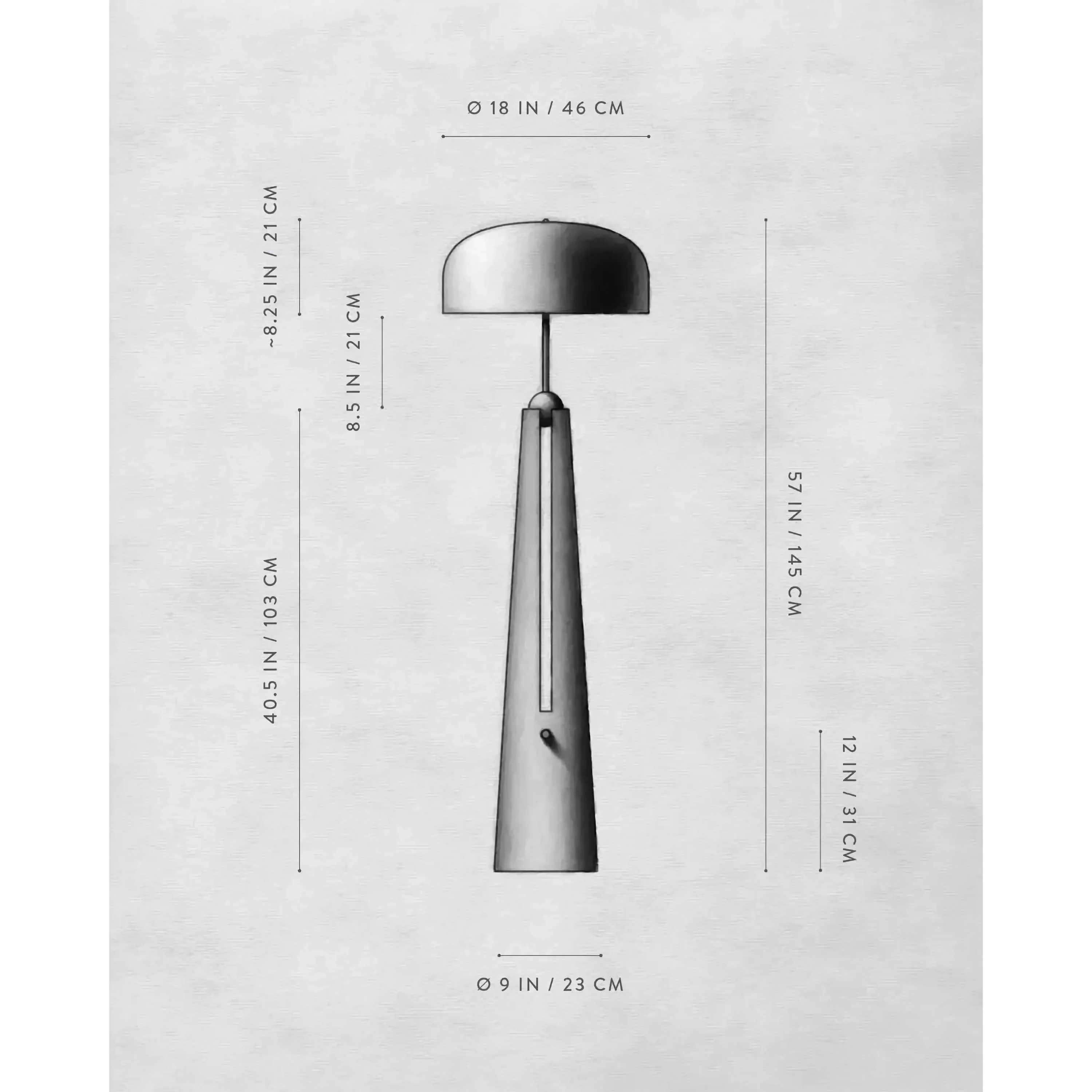 VINTAGE BRASS COPPER FLOOR LAMP | DESIGN CL85076P