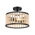 VINTAGE CHIC WOODEN BEAD CEILING LAMP