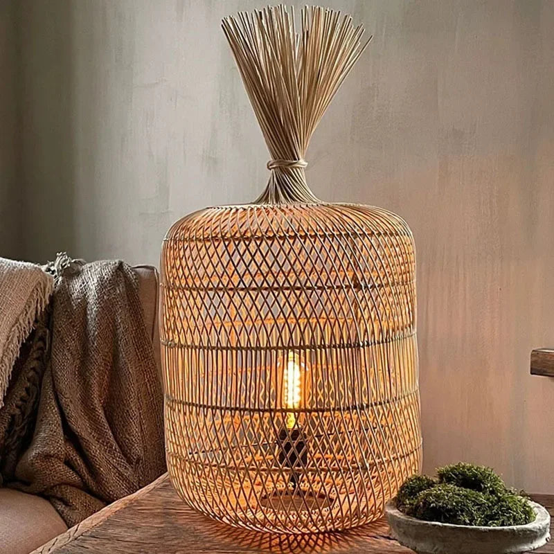 VINTAGE HANDCRAFTED BAMBOO LAMP COLLECTION