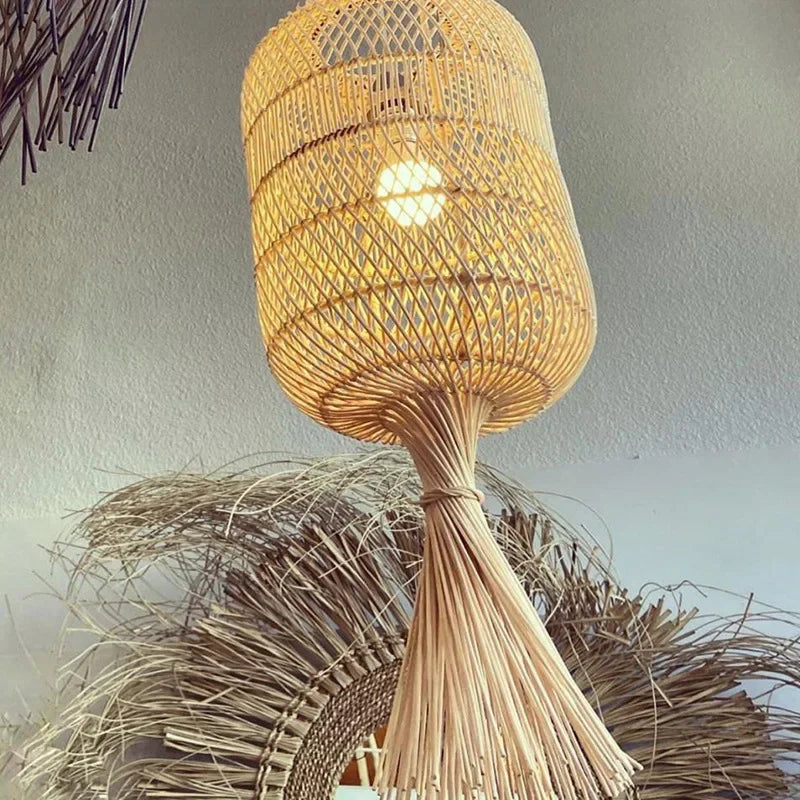 VINTAGE HANDCRAFTED BAMBOO LAMP COLLECTION