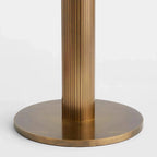 VINTAGE RIBBED GLASS AND BRASS TABLE LAMP