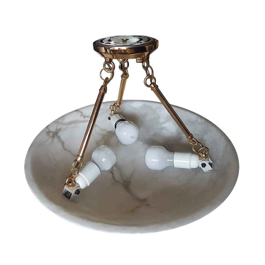 VINTAGE ROUND ALABASTER CEILING LAMPS | CLAS0250A
