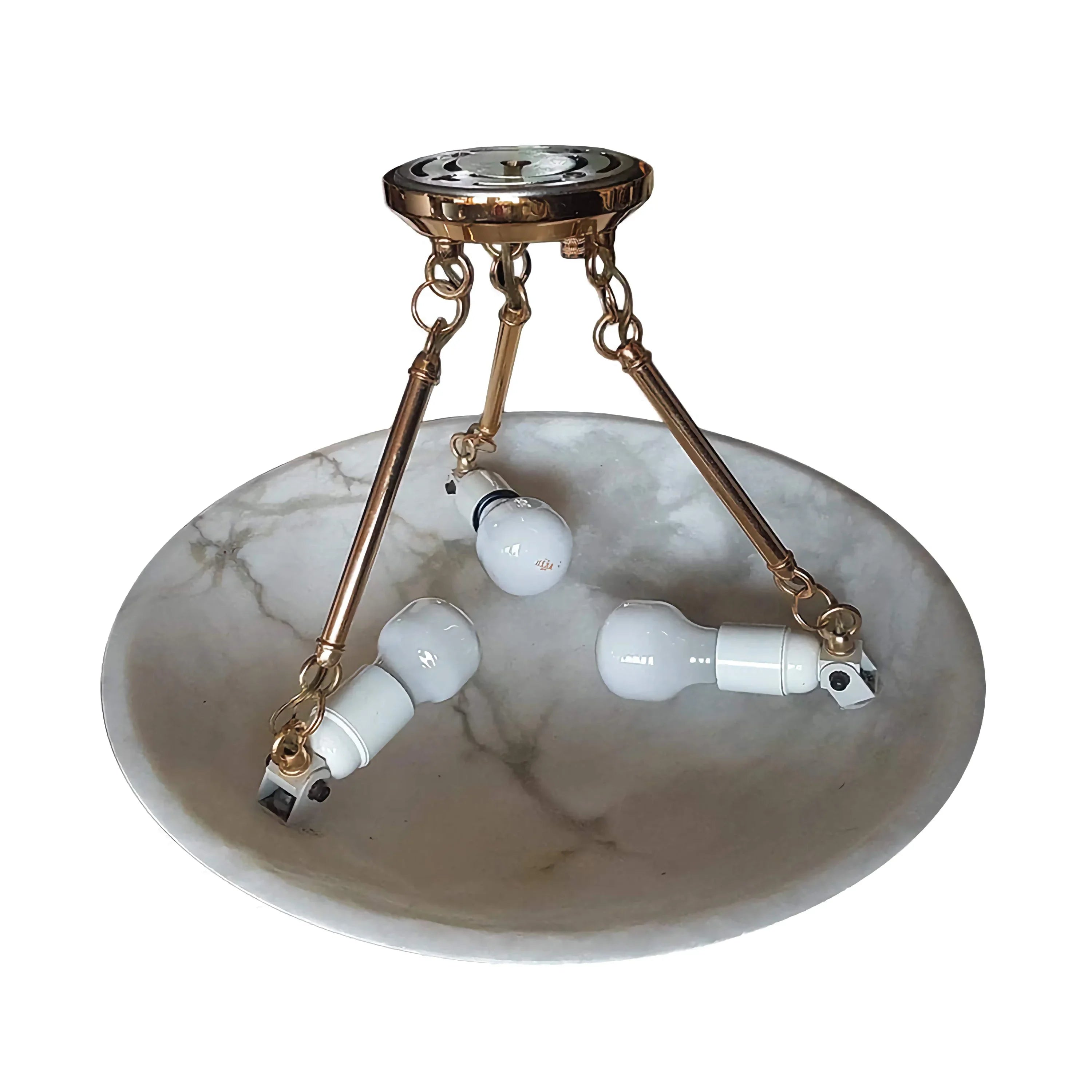 VINTAGE ROUND ALABASTER CEILING LAMPS | CLAS0250A
