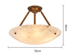 VINTAGE ROUND ALABASTER CEILING LAMPS | CLAS0250A
