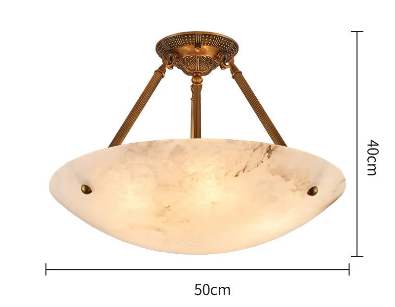 VINTAGE ROUND ALABASTER CEILING LAMPS | CLAS0250A