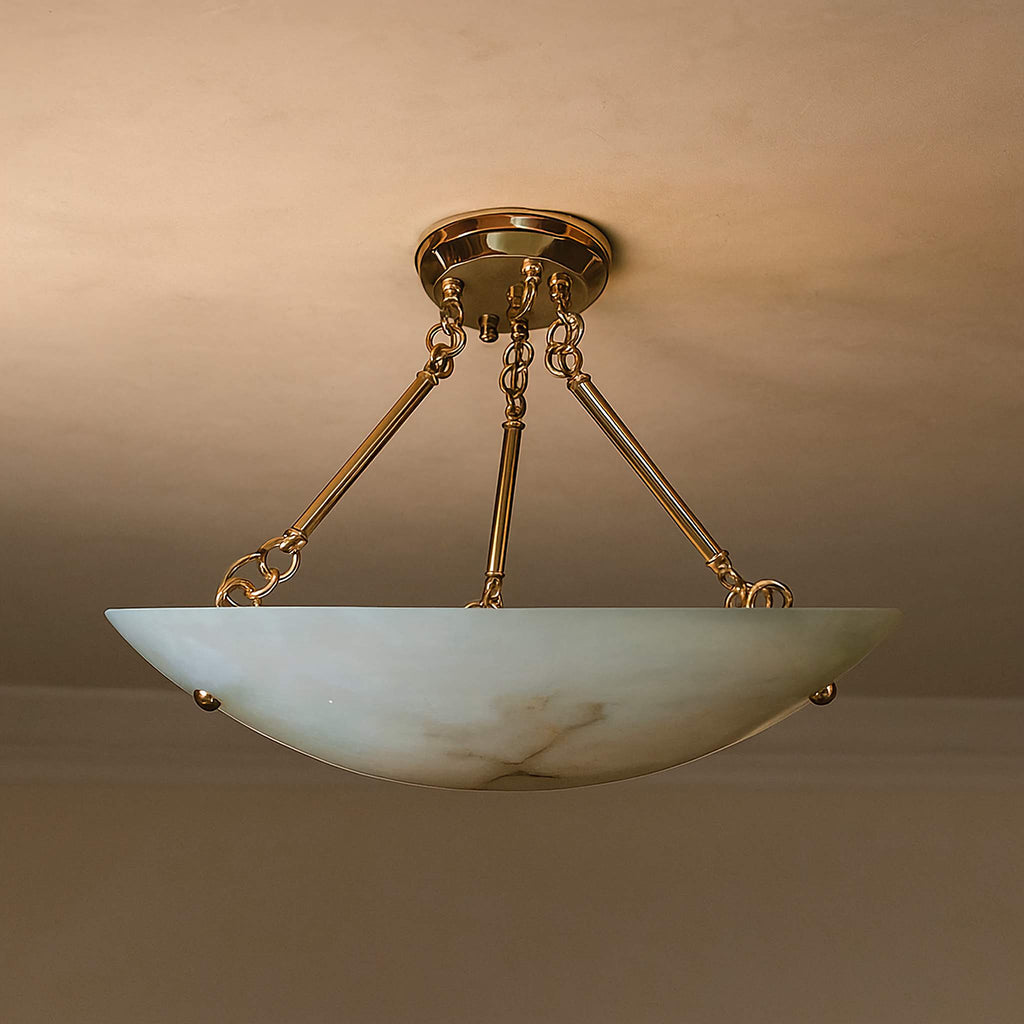 VINTAGE ROUND ALABASTER CEILING LAMPS | CLAS0250A