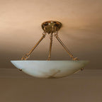 VINTAGE ROUND ALABASTER CEILING LAMPS | CLAS0250A