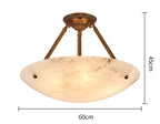 VINTAGE ROUND ALABASTER CEILING LAMPS | CLAS0250A