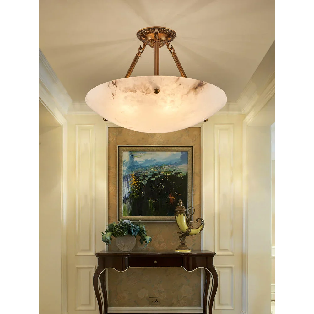 VINTAGE ROUND ALABASTER CEILING LAMPS | CLAS0250A
